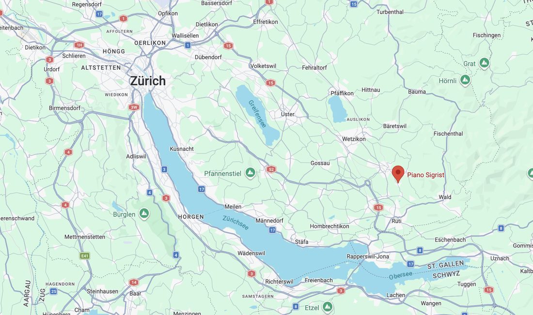 Karte: Piano Sigrist, Im Tobel 4, 8340 Hinwil